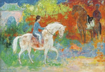 アジア人 Painting - アジア馬に関する VCD 会話